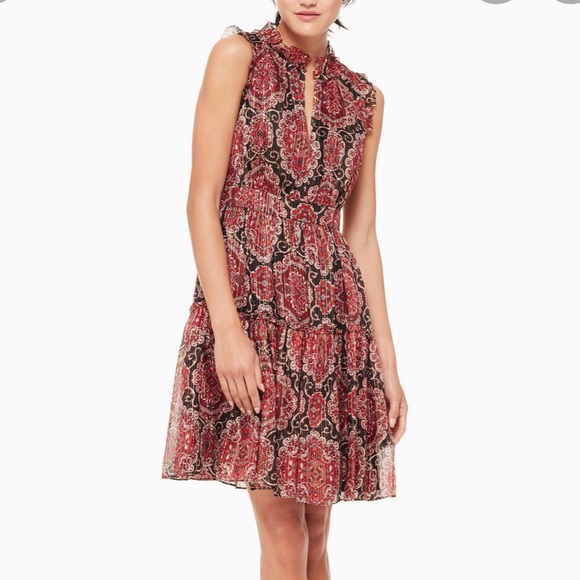 NEW Kate Spade Metallic Medallion Dress - Picture 5 of 11